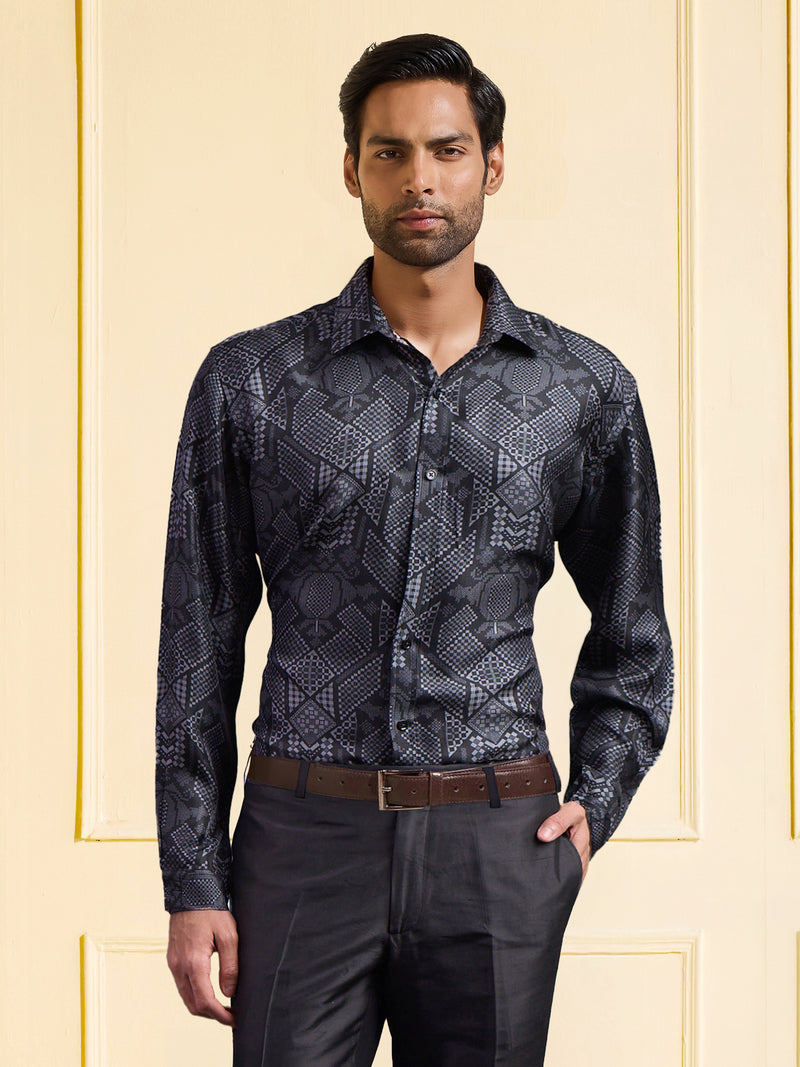 MIDNIGHT TESSELATE SHIRT