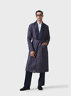 REGAL COMFORT SILK BROCADE ROBE IN LUXURIOUS BLUE AND MAROON