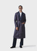 REGAL COMFORT SILK BROCADE ROBE IN LUXURIOUS BLUE AND MAROON