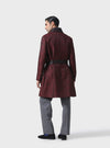 SUMPTUOUS MAROON SILK BROCADE ROBE