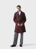 SUMPTUOUS MAROON SILK BROCADE ROBE