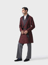 SUMPTUOUS MAROON SILK BROCADE ROBE