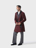 SUMPTUOUS MAROON SILK BROCADE ROBE