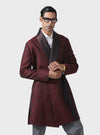 SUMPTUOUS MAROON SILK BROCADE ROBE