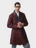 SUMPTUOUS MAROON SILK BROCADE ROBE