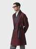 SUMPTUOUS MAROON SILK BROCADE ROBE