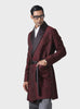 SUMPTUOUS MAROON SILK BROCADE ROBE