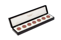 RUBY FLORAL LATTICE JEWEL BUTTON