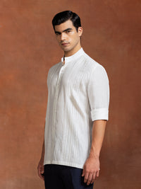 THE LATTICE LINEN SHIRT