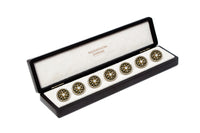 ONYX & GOLD ORNAMENTAL JEWEL BUTTON