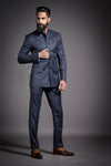 GREY WOOL BANDHGALA SUIT