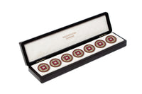 RUBY GEOMETRIC HALO JEWEL BUTTON