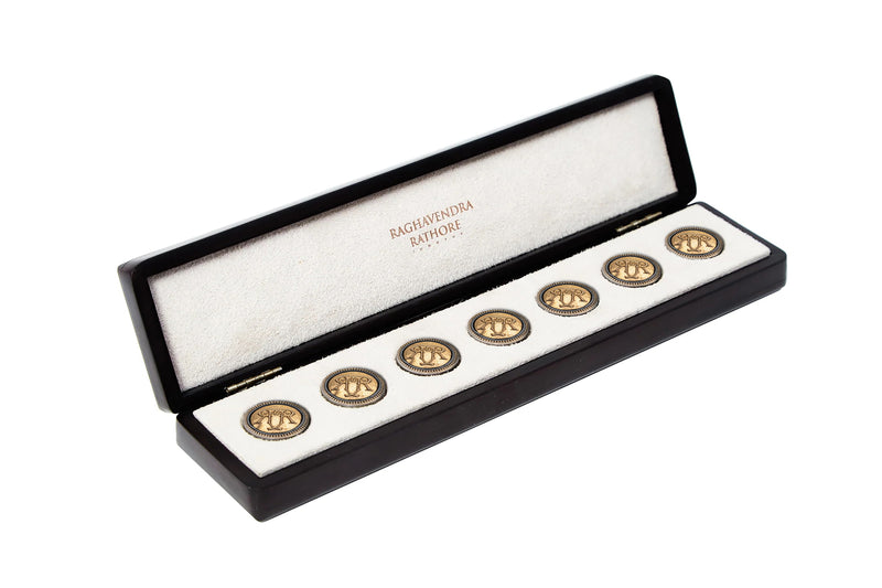 PERSONALIZED SILVER CLASSIC BUTTONS SET