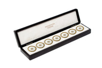 IVORY & GOLD GEOMETRIC JEWEL BUTTON