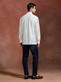 THE LATTICE LINEN SHIRT