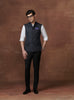 REGAL ALLURE CHECKERED WAISTCOAT WITH FLAP POCKETS