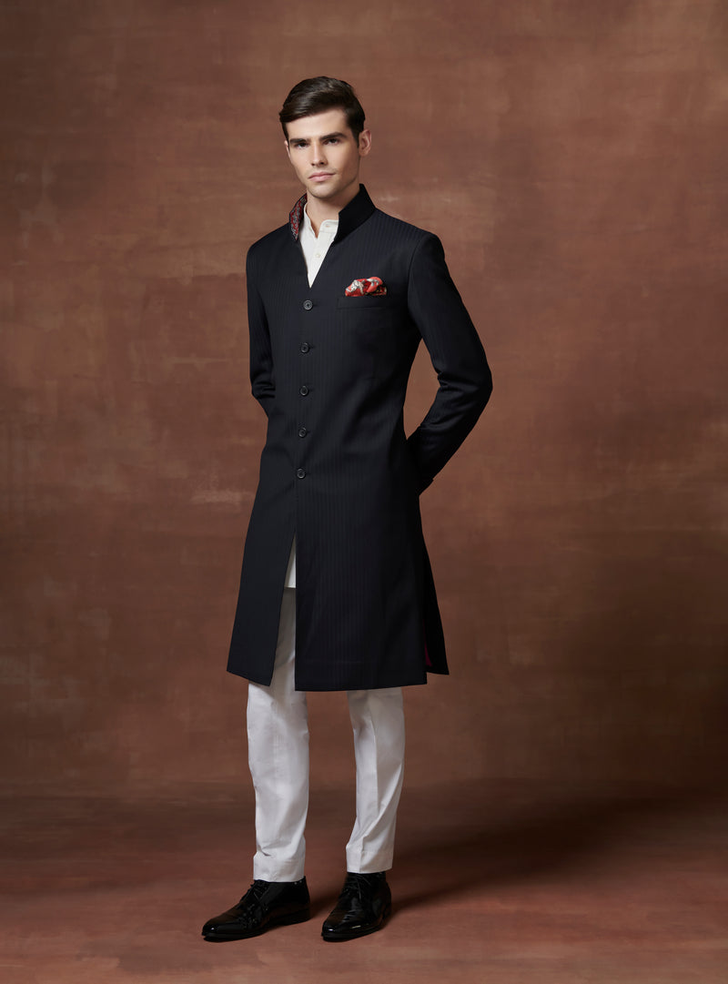 MYSTIQUE ELEGANCE V-NECK TEXTURED ACHKAN