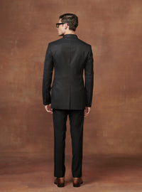 GILDED GRANDEUR BLACK AND GOLD BANDHGALA JACKET