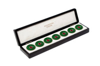 EMERALD & RUBY RADIANT JEWEL BUTTON