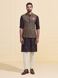 THE BRONZE BLOOM: REGAL PAISLEY-PATTERNED WAISTCOAT