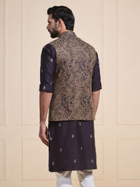 THE BRONZE BLOOM: REGAL PAISLEY-PATTERNED WAISTCOAT