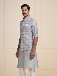 THE GREY ORCHID: A WAISTCOAT OF FESTIVE ELEGANCE
