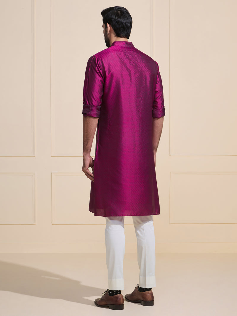 THE GRAPE SILK: A LUSTROUS FESTIVE KURTA