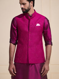 ROSEWOOD SPLENDOR: DAZZLING RANI GLOW WAISTCOAT