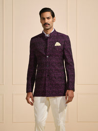 THE ORNATE AMETHYST BANDHGALA FOR THE MODERN CONNOISSEUR