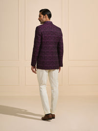 THE ORNATE AMETHYST BANDHGALA FOR THE MODERN CONNOISSEUR
