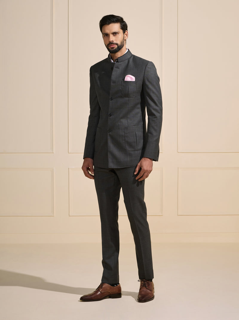 THE SHADOWED ELEGANCE: A FORMAL BANDHGALA SUIT