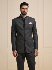 THE SHADOWED ELEGANCE: A FORMAL BANDHGALA SUIT