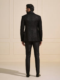 THE STARLIT NOIR: EMBELLISHED BLACK TUXEDO JACKET