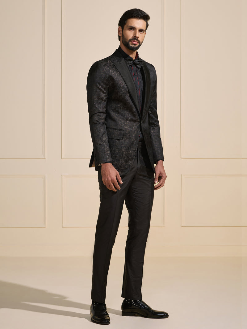 THE SPARKLING GLAMOUR: ULTIMATE BLACK TUXEDO JACKET