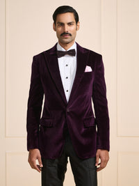THE REGAL PLUM: VELVET TUXEDO JACKET