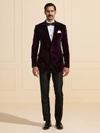 THE REGAL PLUM: VELVET TUXEDO JACKET