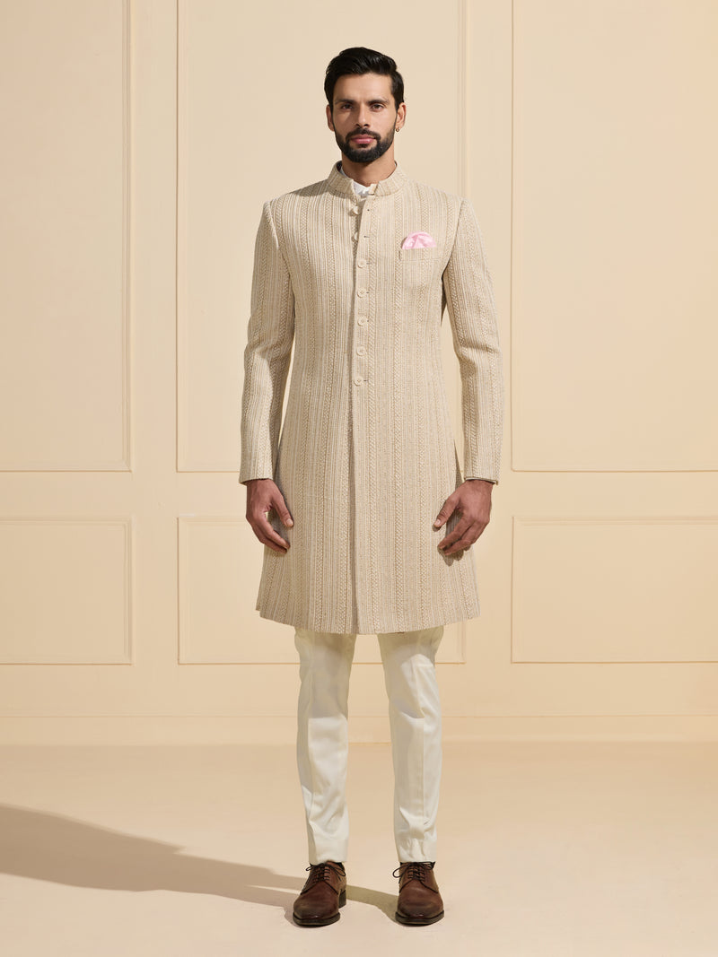 THE SERAPHIC WHITE TEXTURED ACHKAN