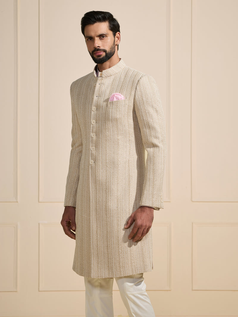THE SERAPHIC WHITE TEXTURED ACHKAN