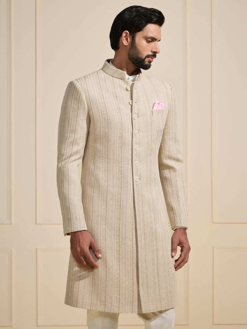 THE SERAPHIC WHITE TEXTURED ACHKAN