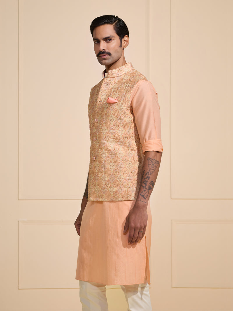 THE AURIC GRACE: A WAISTCOAT WITH EMBROIDERED OPULENCE