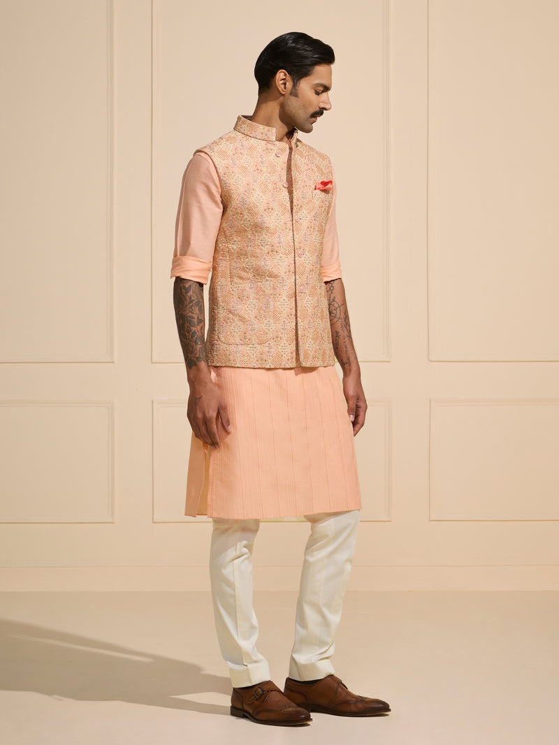THE AURIC GRACE: A WAISTCOAT WITH EMBROIDERED OPULENCE