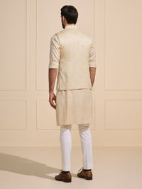 IVORY SILKSCAPE: TEXTURED LUXE WAISTCOAT