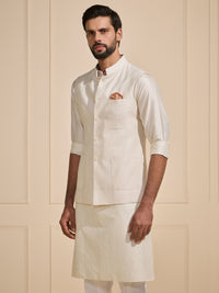 THE SNOWFALL GRACE WHITE BESPOKE WAISTCOAT