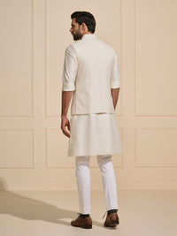 THE SNOWFALL GRACE WHITE BESPOKE WAISTCOAT