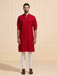 THE FIERY BLOOM: TRADITIONAL FESTIVE KURTA