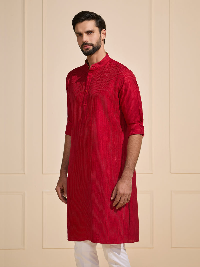 THE FIERY BLOOM: TRADITIONAL FESTIVE KURTA