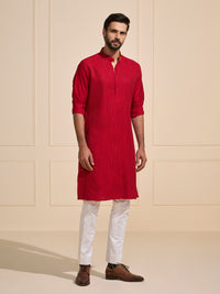 THE FIERY BLOOM: TRADITIONAL FESTIVE KURTA