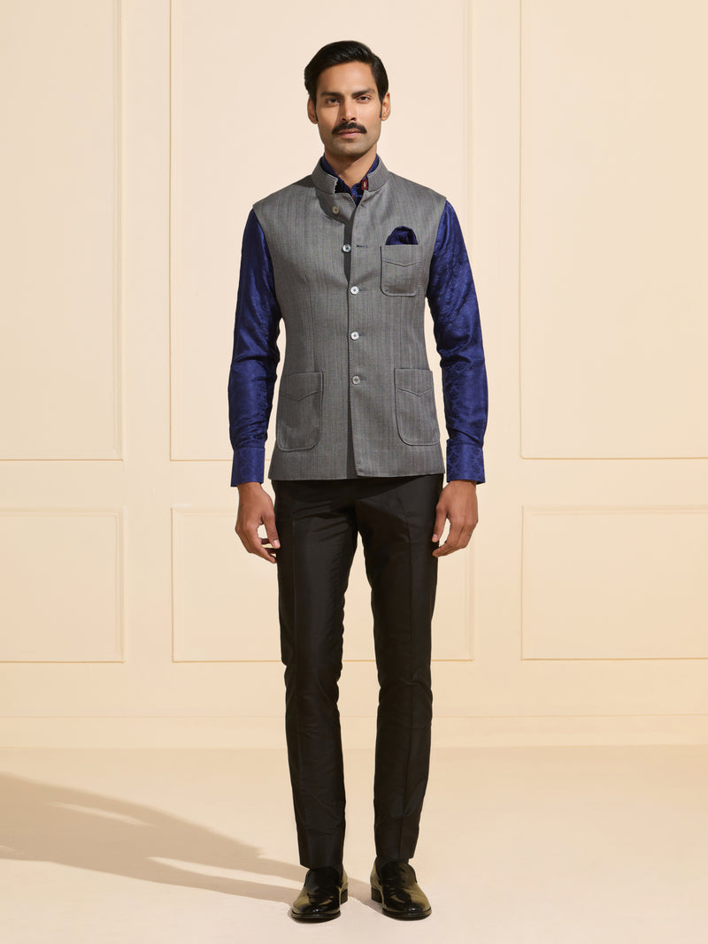 THE MYSTIC SILVER LUXE WAISTCOAT