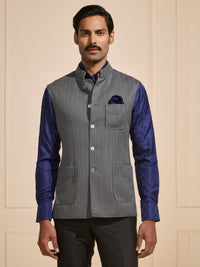 THE MYSTIC SILVER LUXE WAISTCOAT