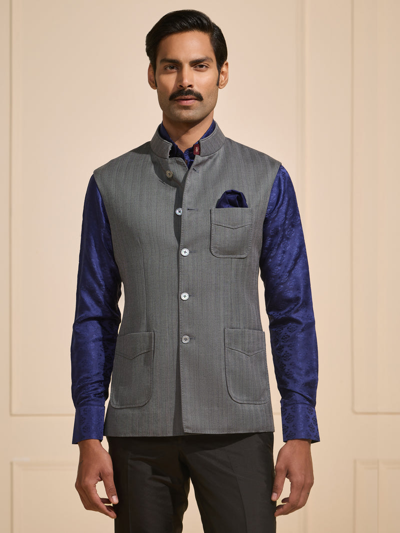 THE MYSTIC SILVER LUXE WAISTCOAT